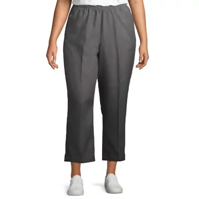 Alfred Dunner Classics Womens Plus Straight Pull-On Pants