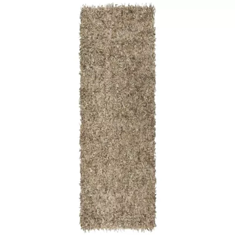 Safavieh Leather Shag Collection Akilah Solid Runner Rug