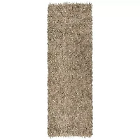 Safavieh Leather Shag Collection Akilah Solid Runner Rug