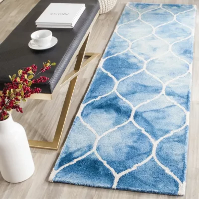 Safavieh Dip Dye Collection Nick Geometric Runner Rug