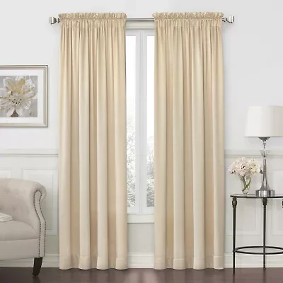 JCPenney Home Hilton Rod Pocket Light-Filtering Single Curtain Panel