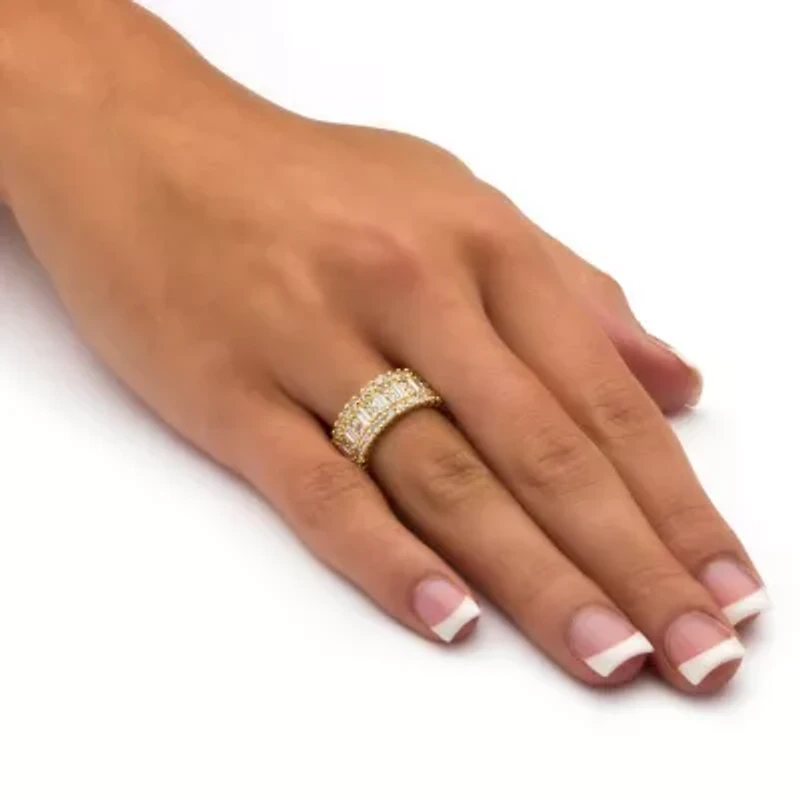 Womens 9 mm 4 3/4 CT. T.W. White Cubic Zirconia 14K Gold Over Brass Band