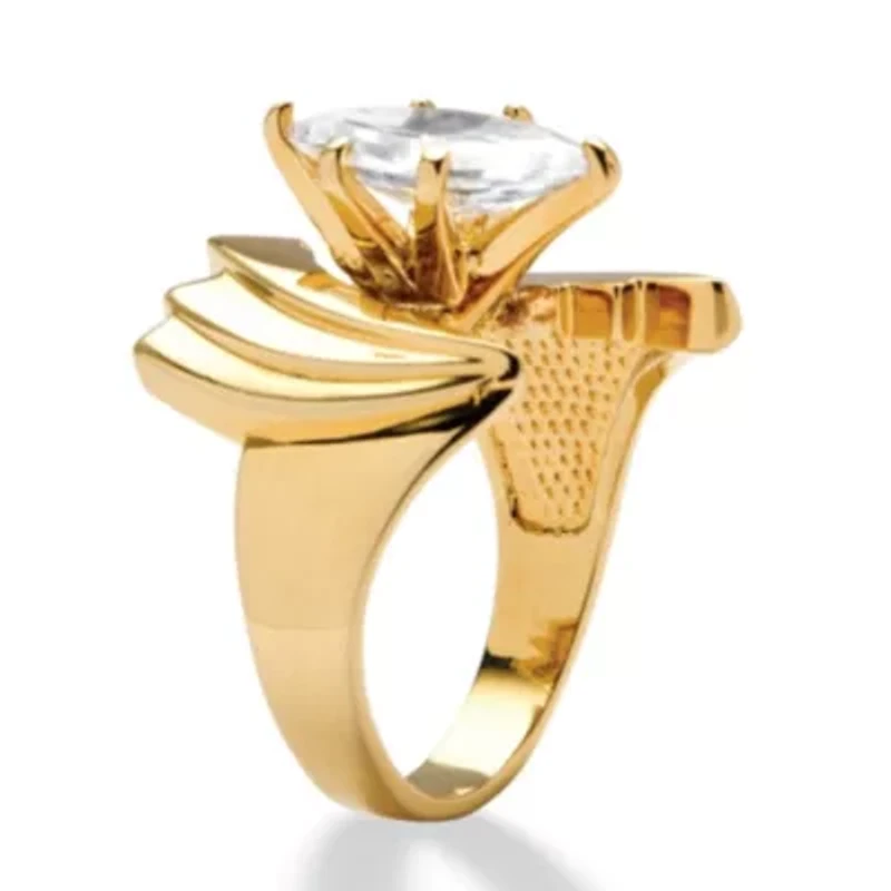 DiamonArt® Womens 2 1/2 CT. T.W. White Cubic Zirconia Stainless Steel Cocktail Ring