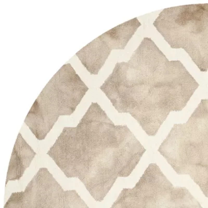 Safavieh Dip Dye Collection Petra Geometric Round Area Rug