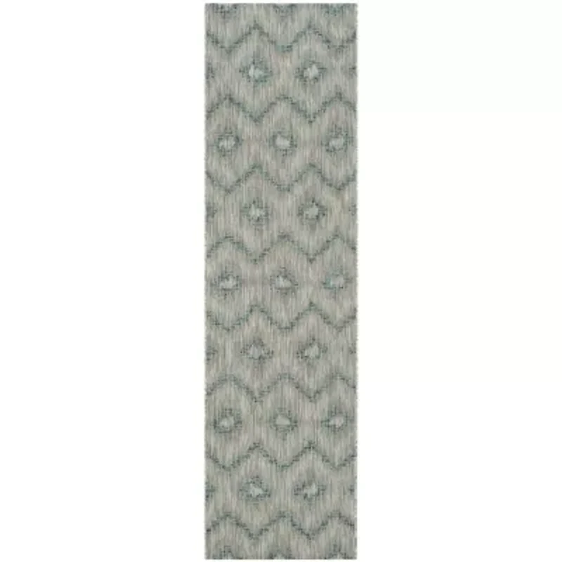 Safavieh Courtyard Collection Lexine Chevron Indoor/Outdoor Runner Rug