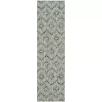 Safavieh Courtyard Collection Lexine Chevron Indoor/Outdoor Runner Rug