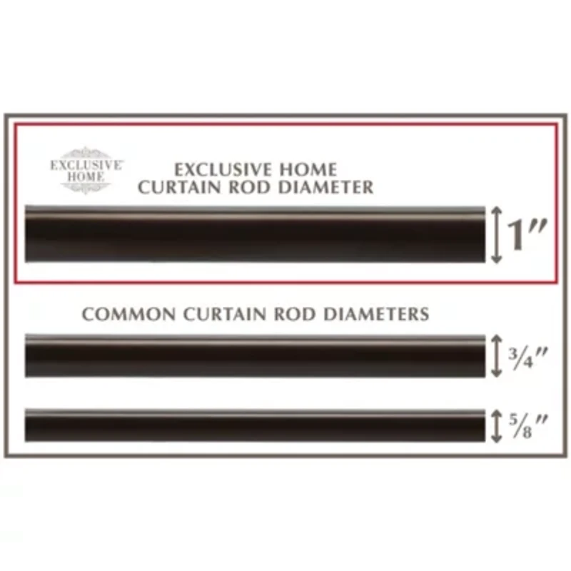 Exclusive Home Curtains Acorn 1 Adjustable Curtain Rod