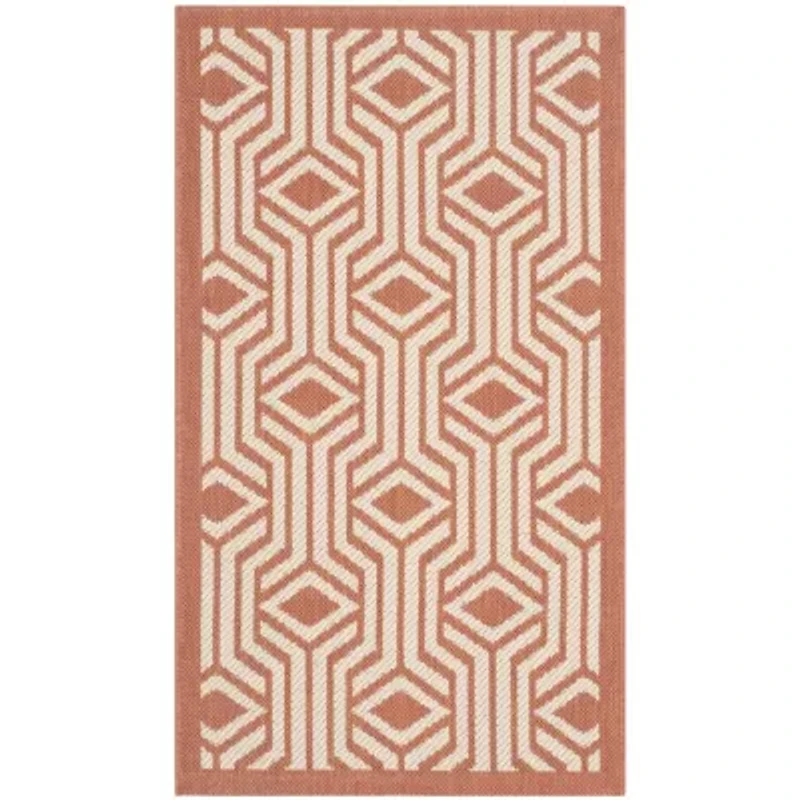 Safavieh Courtyard Collection Dorothy Geometric Indoor/Outdoor Area Rug