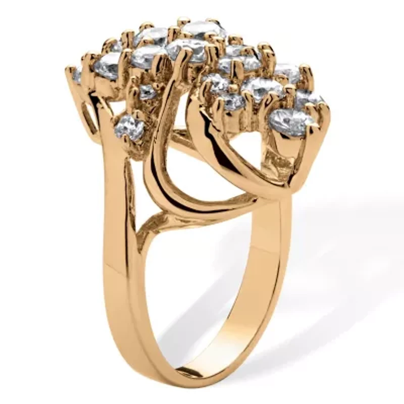 Womens 3 1/2 CT. T.W Cubic Zirconia 14K Gold Over Brass Cocktail Ring