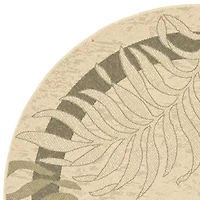 Safavieh Courtyard Collection Wilmer Floral Indoor/Outdoor Round Area Rug