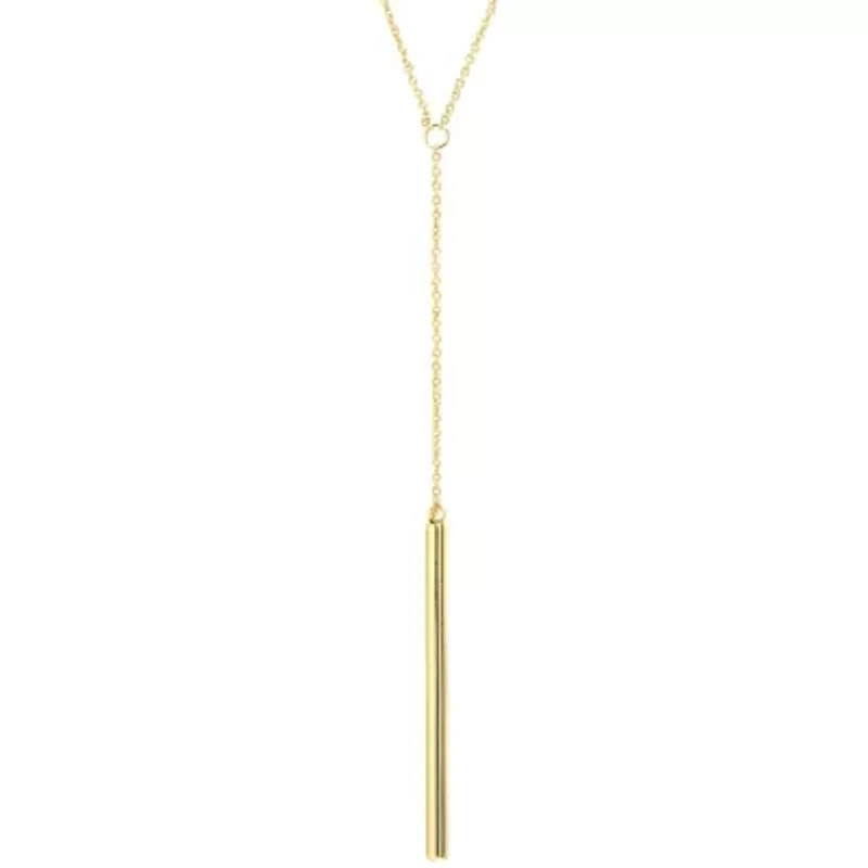 Silver Treasures Womens 14K Gold Over Silver 30 Inch Y Necklace