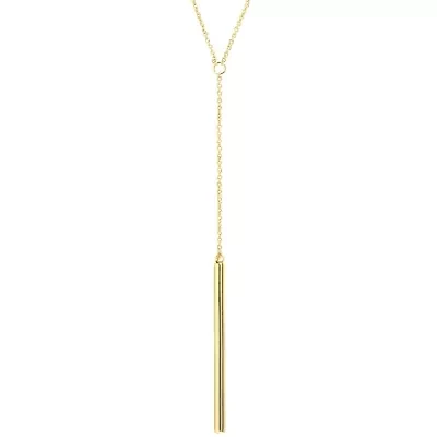 Silver Treasures Womens 14K Gold Over Silver 30 Inch Y Necklace