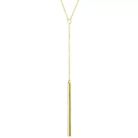 Silver Treasures Womens 14K Gold Over Silver 30 Inch Y Necklace