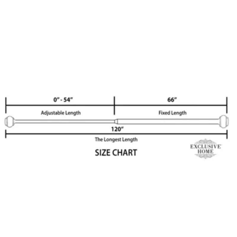 Exclusive Home Curtains Crystal Ball 1 Adjustable Curtain Rod