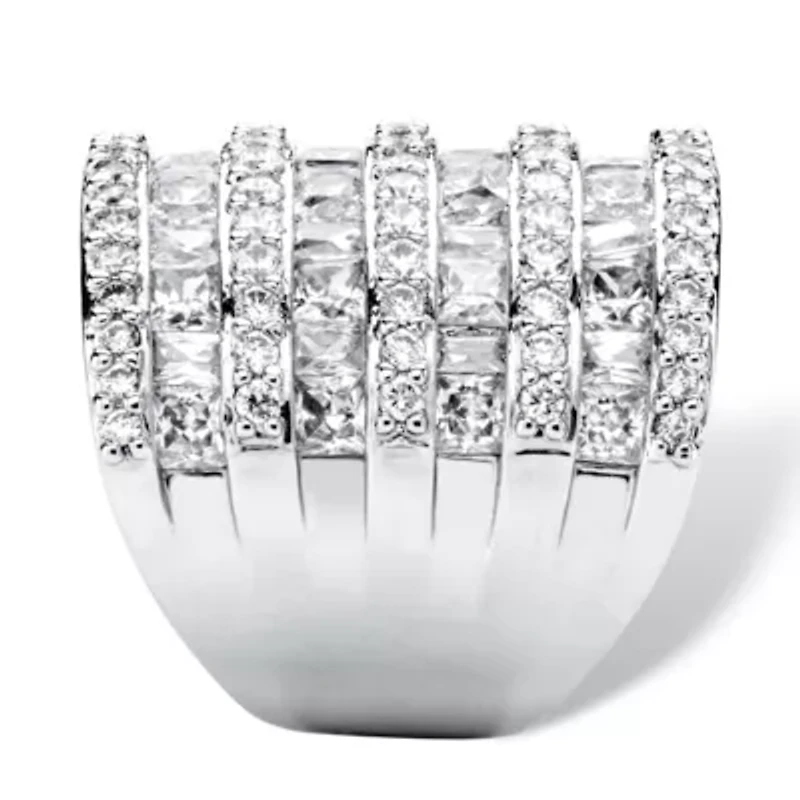 Womens Cubic Zirconia Cocktail Ring