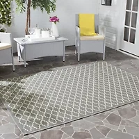 Safavieh Courtyard Collection Bora Geometric Indoor/Outdoor Area Rug