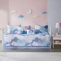 Urban Habitat Kids Bliss 6 Piece 100% Cotton Reversible Daybed Set with Decorative Pillow