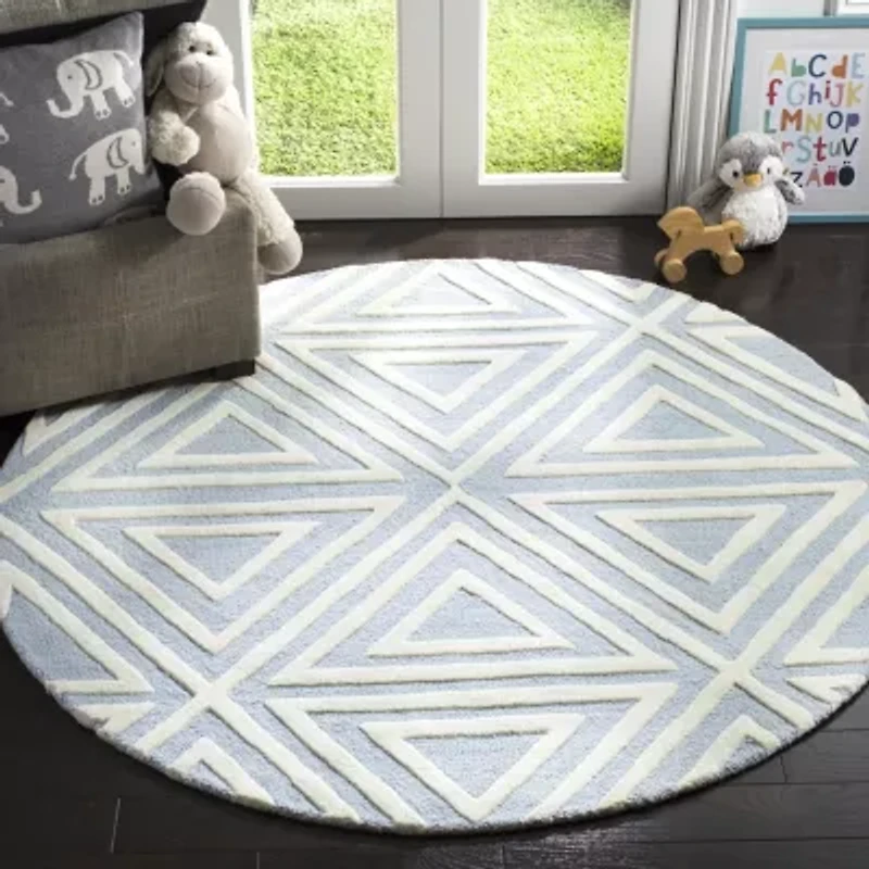 Safavieh Kids Collection Elijah Geometric Round Area Rug