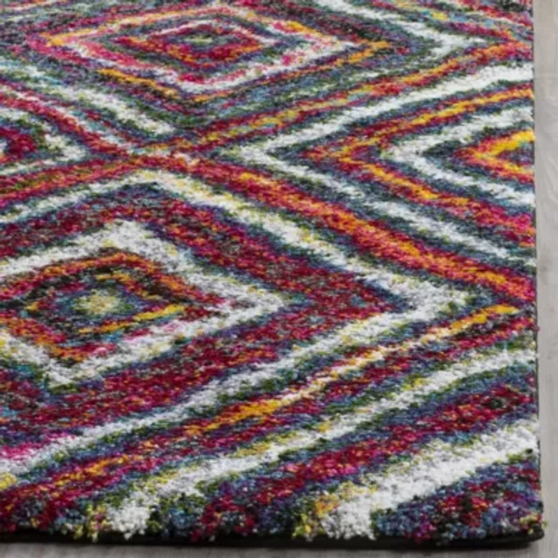 Safavieh Bloom Geometric Shag Rectangular Rugs