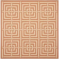 Safavieh Courtyard Collection Varvara Geometric Indoor/Outdoor Square Area Rug