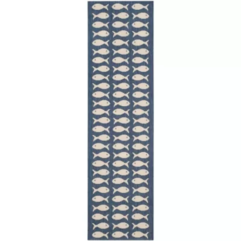 Safavieh Courtyard Collection Alfred Geometric Indoor/Outdoor Runner Rug