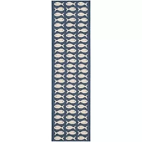 Safavieh Courtyard Collection Alfred Geometric Indoor/Outdoor Runner Rug