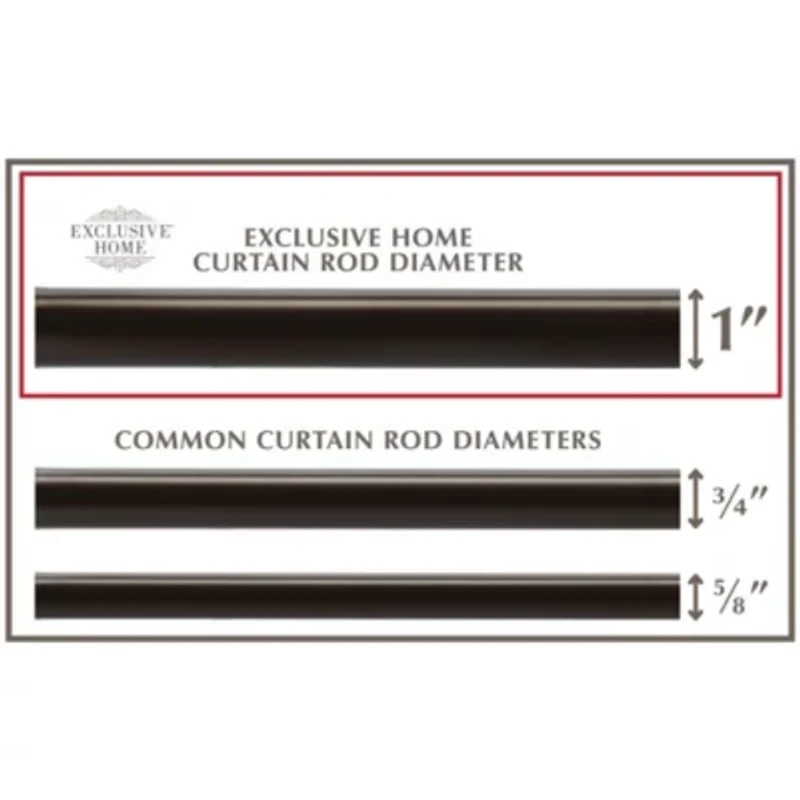 Exclusive Home Curtains Modern Layer 1 Adjustable Curtain Rod