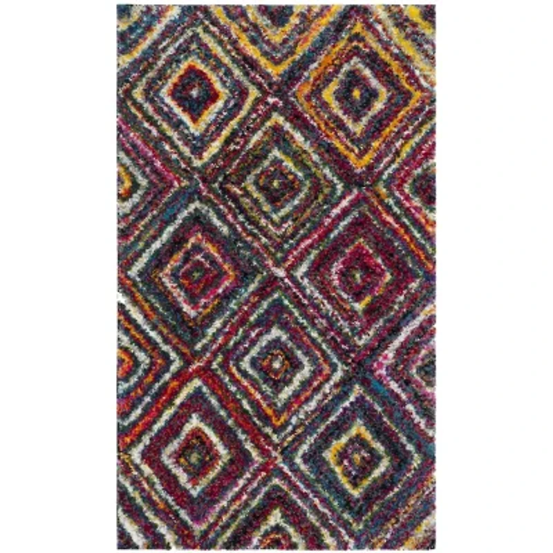 Safavieh Bloom Geometric Shag Rectangular Rugs