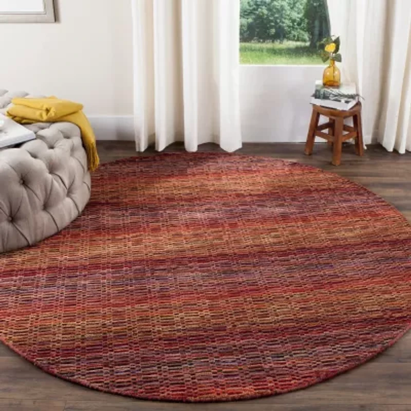 Safavieh Himalaya Collection Lysette Striped Round Area Rug