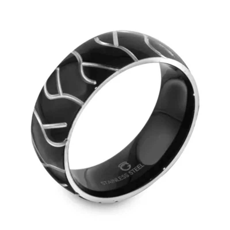 Mens 7MM Stainless Steel Wedding Band