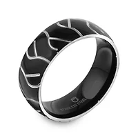 Mens 7MM Stainless Steel Wedding Band