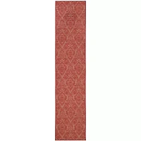 Safavieh Courtyard Collection Louise Damask Indoor/Outdoor Runner Rug