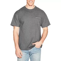 Hanes Mens Beefy-T Short Sleeve Pocket Tee