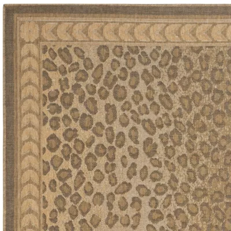 Safavieh Courtyard Collection Daithi Animal Indoor/Outdoor Square Area Rug