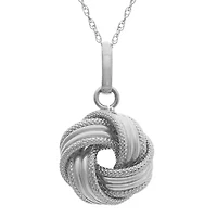 Made in Italy Womens 14K Gold Knot 18 Inch Pendant Necklace