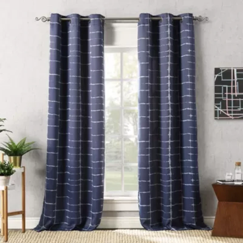 Sun Zero Saki Grommet Top Energy Saving Blackout Single Curtain Panel