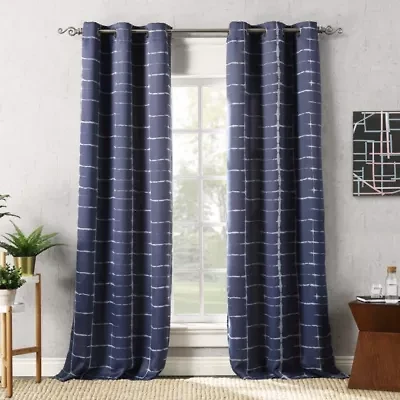 Sun Zero Saki Grommet Top Energy Saving Blackout Single Curtain Panel