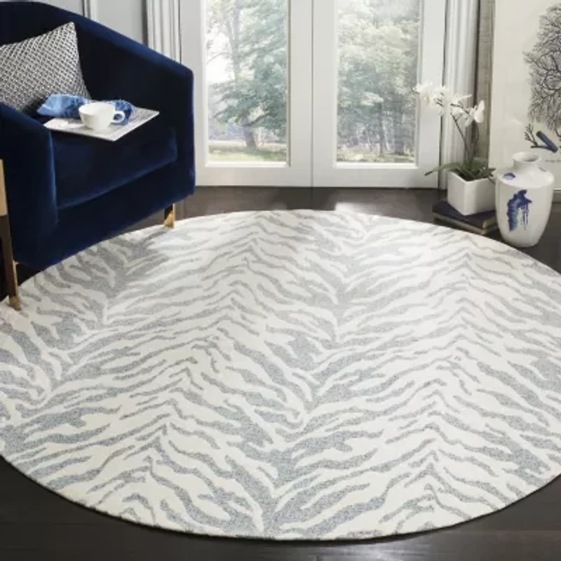 Safavieh Marbella Collection Anson Geometric RoundArea Rug