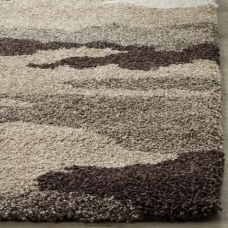 Safavieh Shag Collection Aleah Camouflage Runner Rug