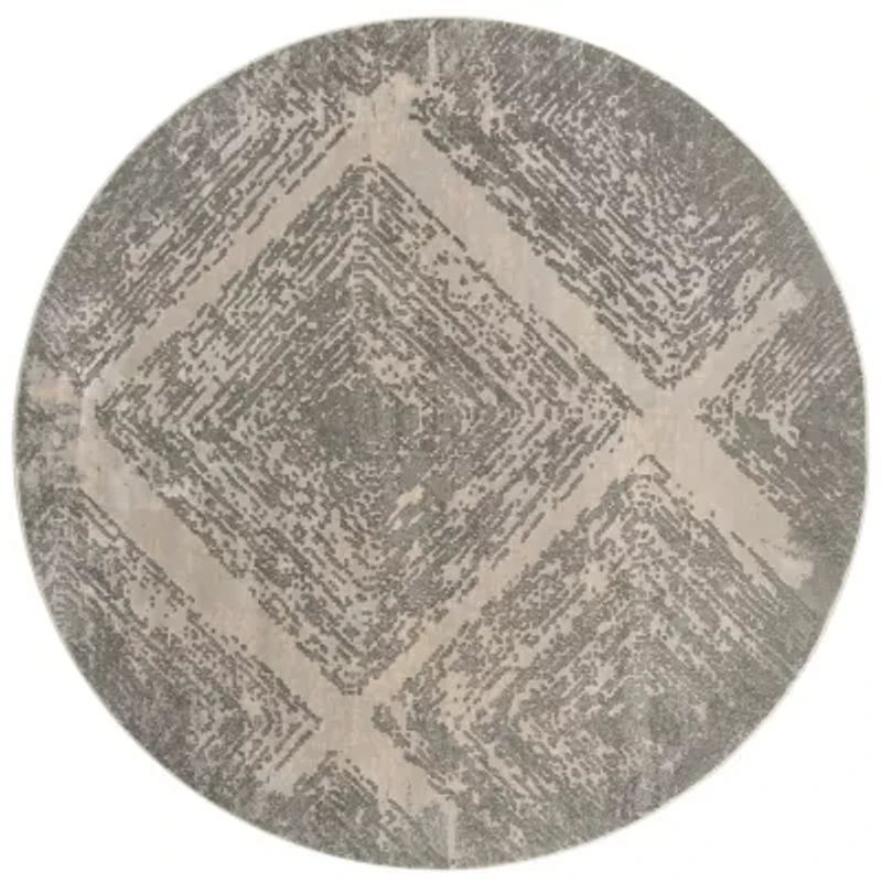 Safavieh Meadow Collection Myrtle Geometric Round Area Rug
