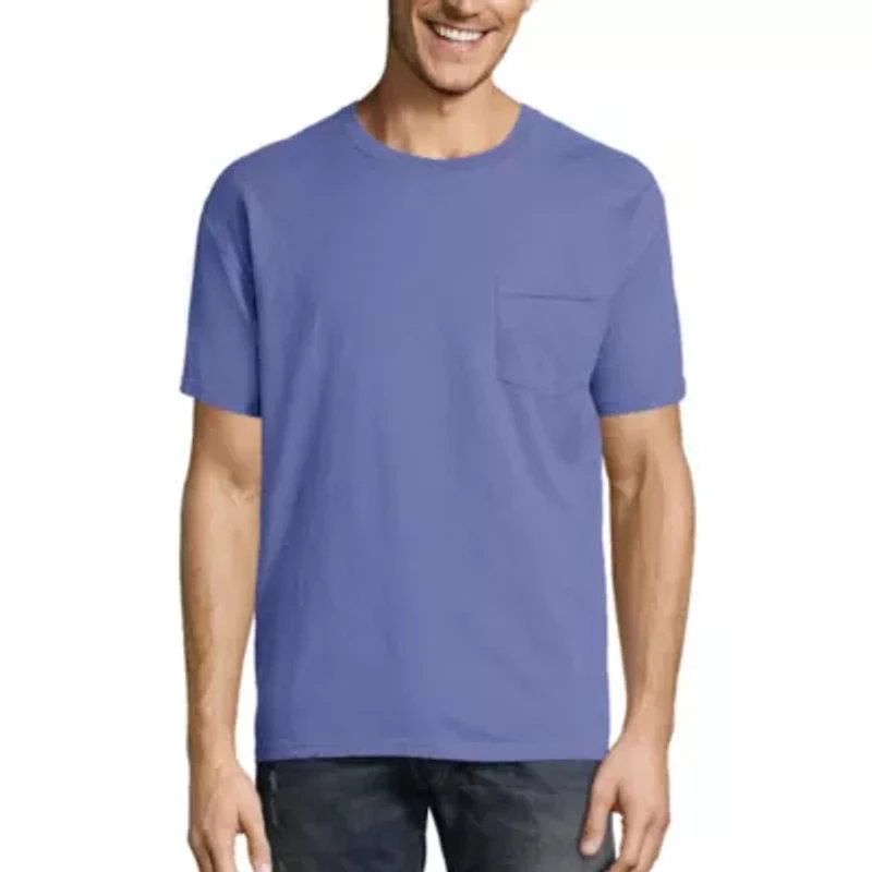 Hanes Men's ComfortWash Garment-Dyed Short Sleeve Tee with Pocket
