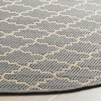 Safavieh Courtyard Collection Bora Geometric Indoor/Outdoor Round Area Rug