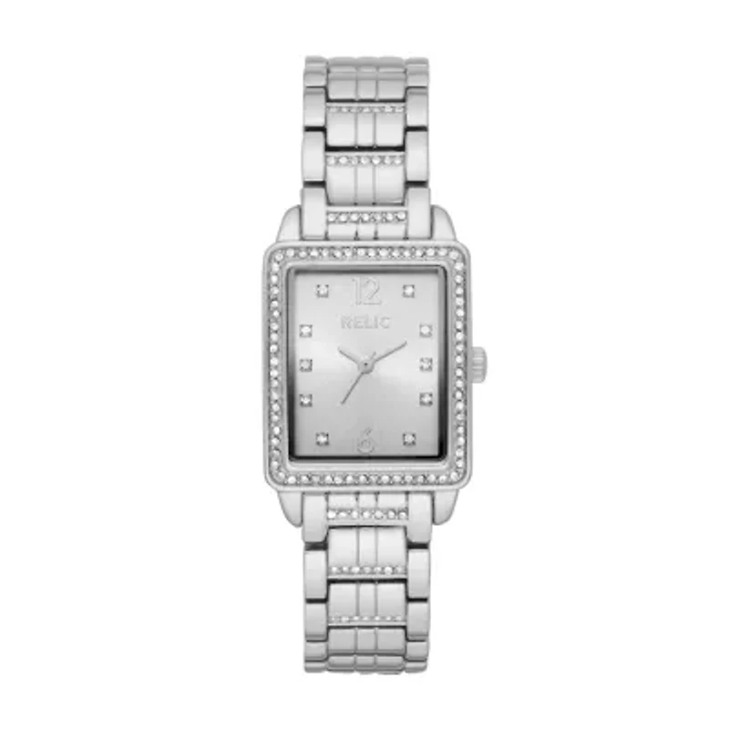 Relic By Fossil Womens Silver Tone Bracelet Watch Zr34511