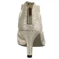 Easy Street Womens Dazzle Zip Open Toe Spike Pumps Heel