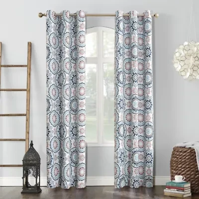 Sun Zero Nepal Grommet Top Energy Saving Blackout Single Curtain Panel