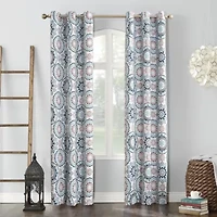 Sun Zero Nepal Grommet Top Energy Saving Blackout Single Curtain Panel