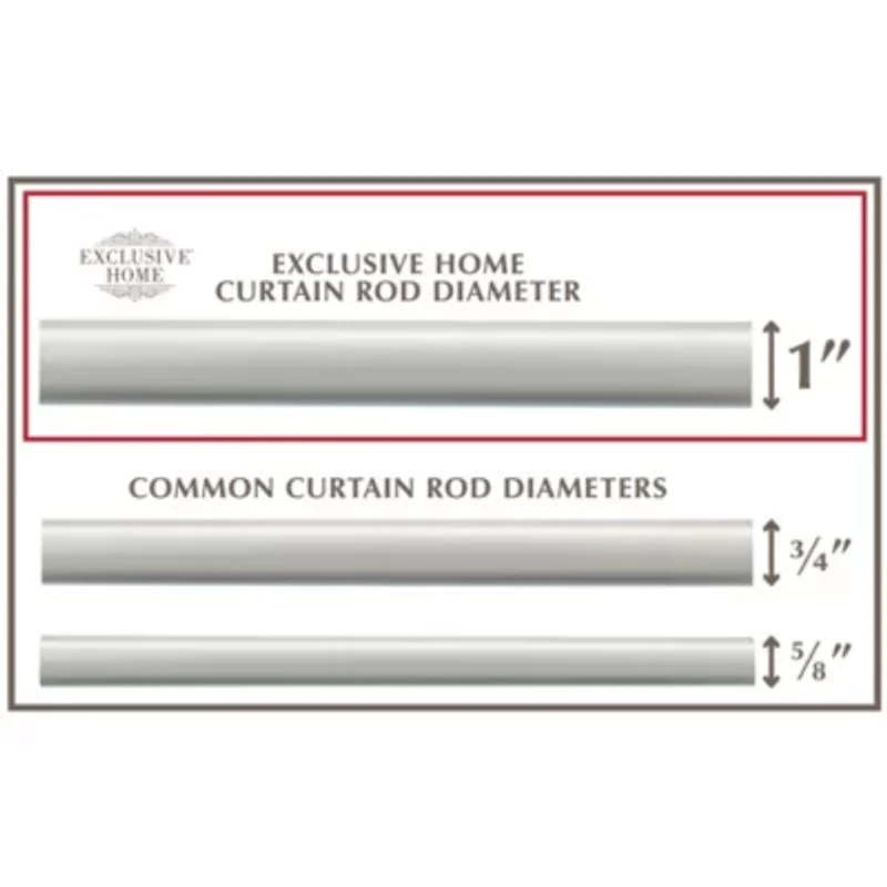 Exclusive Home Curtains White Mosaic 1 Adjustable Curtain Rod