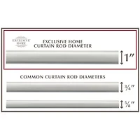 Exclusive Home Curtains White Mosaic 1 Adjustable Curtain Rod