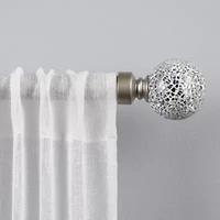 Exclusive Home Curtains White Mosaic 1 Adjustable Curtain Rod