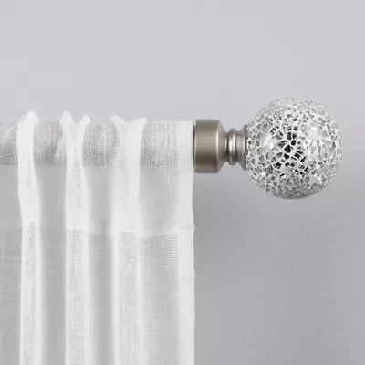 Exclusive Home Curtains White Mosaic 1 Adjustable Curtain Rod